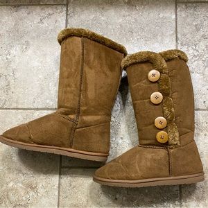Tall Faux Suede Winter Boots